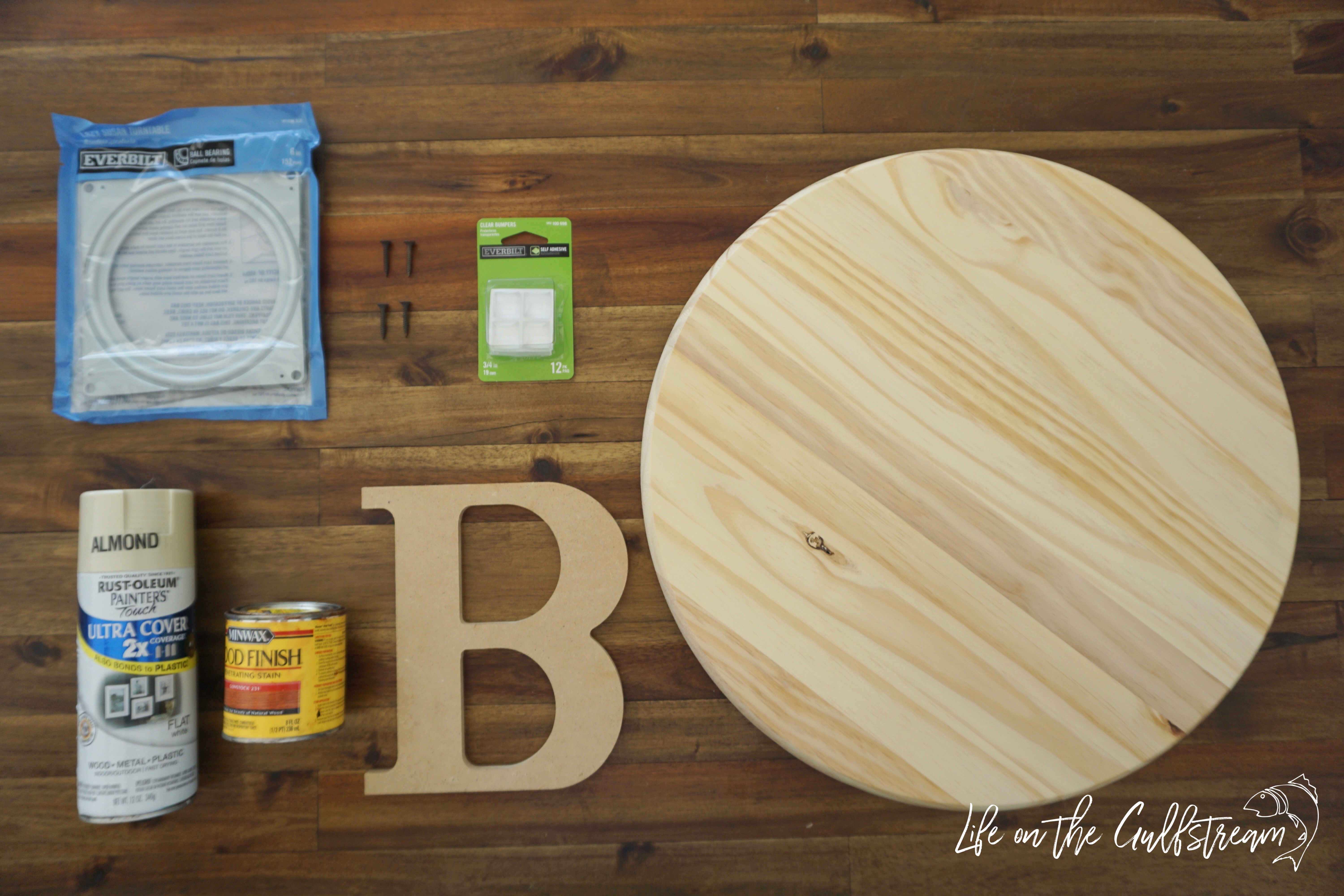 DIY Lazy Susan Materials | Life on the Gulfstream